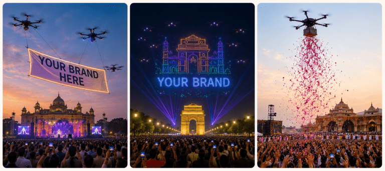 Drone-based outdoor advertising and promotions